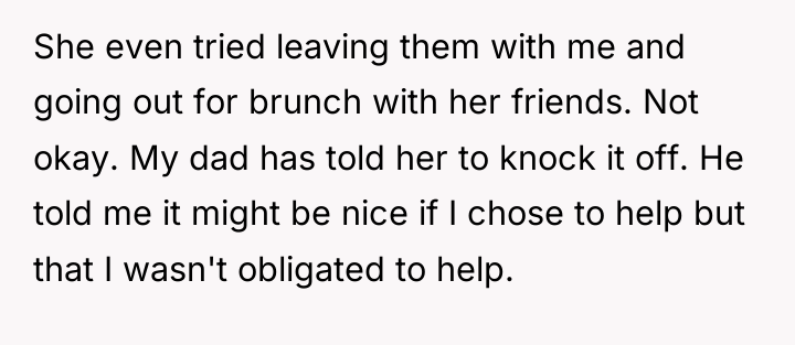 She even tried leaving them with me and going out...