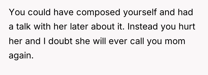You could have composed yourself and had a talk with...