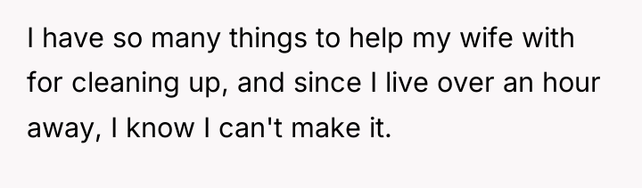 I have so many things to help my wife with...