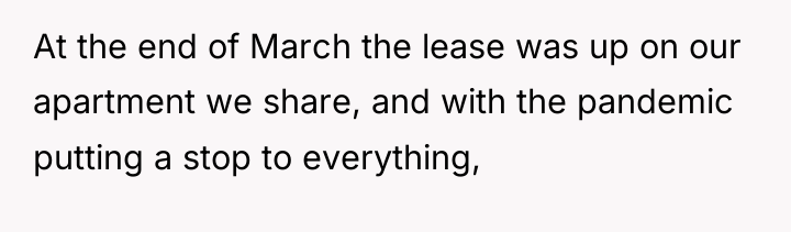 At the end of March the lease was up on...