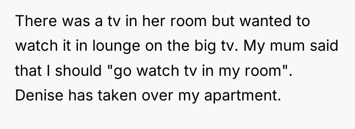 There was a tv in her room but wanted to...