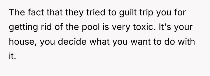 The fact that they tried to guilt trip you for...