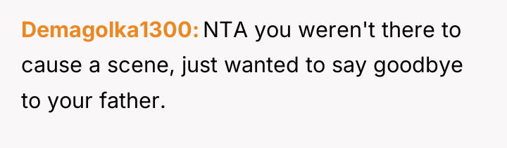 Demagolka1300 NTA you weren't there to cause a scene, just...