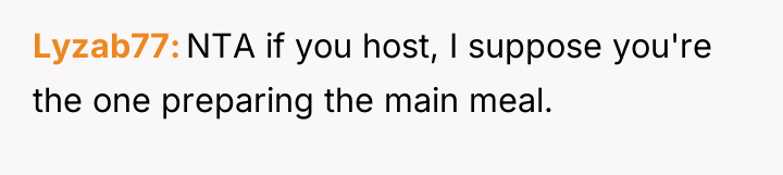 Lyzab77 NTA if you host, I suppose you're the one...