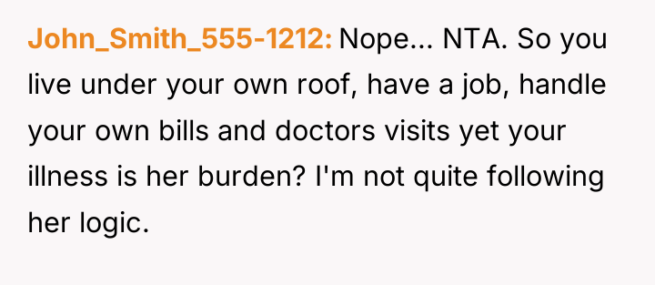 John_Smith_555-1212 Nope... NTA. So you live under your own roof,...