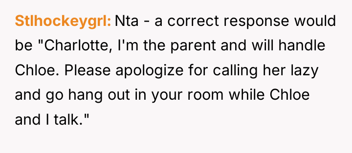 Stlhockeygrl Nta - a correct response would be "Charlotte, I'm...