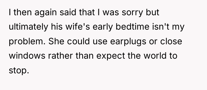 I then again said that I was sorry but ultimately...