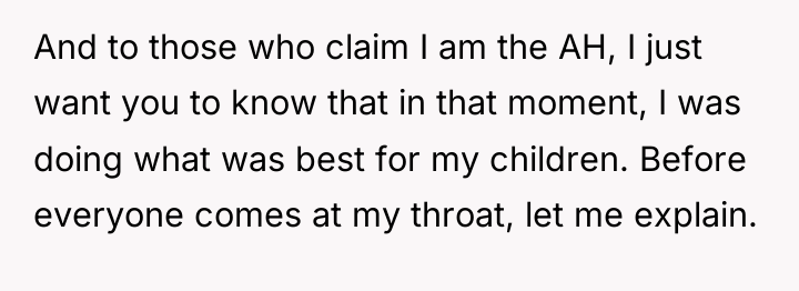 And to those who claim I am the AH, I...