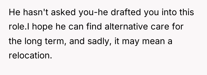 He hasn't asked you-he drafted you into this role.I hope...