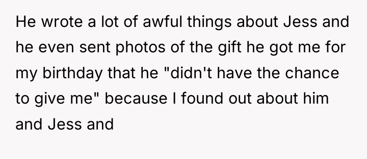 He wrote a lot of awful things about Jess and...