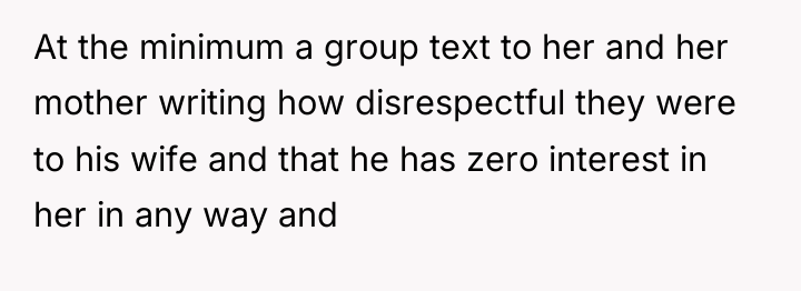 At the minimum a group text to her and her...
