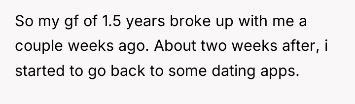 So my gf of 1.5 years broke up with me...