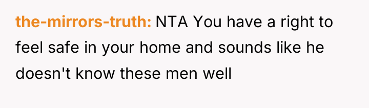 the-mirrors-truth NTA You have a right to feel safe in...