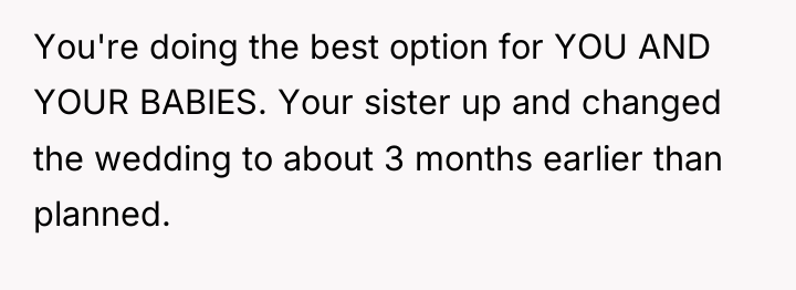 You're doing the best option for YOU AND YOUR BABIES....