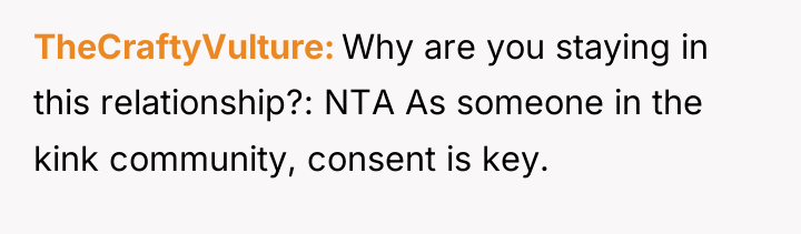 TheCraftyVulture Why are you staying in this relationship?: NTA As...