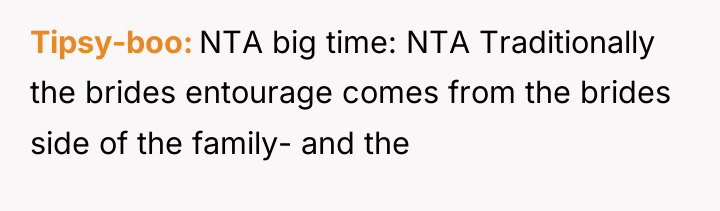 Tipsy-boo NTA big time: NTA Traditionally the brides entourage comes...