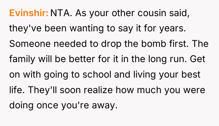 Evinshir NTA. As your other cousin said, they've been wanting...