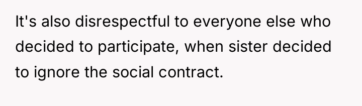 It's also disrespectful to everyone else who decided to participate,...
