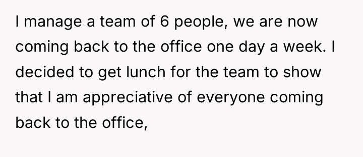 I manage a team of 6 people, we are now...