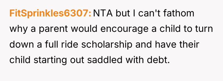 FitSprinkles6307 NTA but I can't fathom why a parent would...