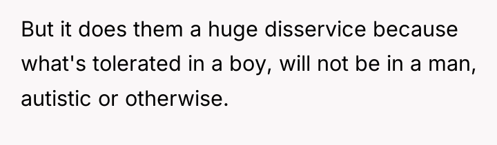 But it does them a huge disservice because what's tolerated...