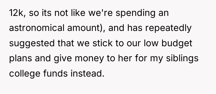 12k, so its not like we're spending an astronomical amount),...