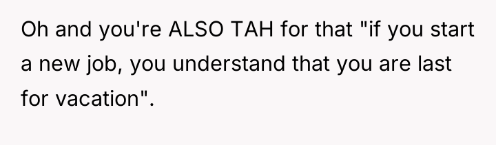 Oh and you're ALSO TAH for that "if you start...