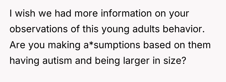 I wish we had more information on your observations of...