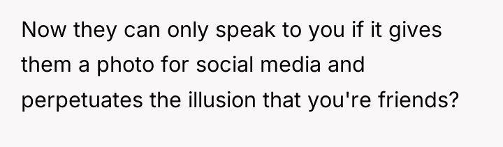 Now they can only speak to you if it gives...