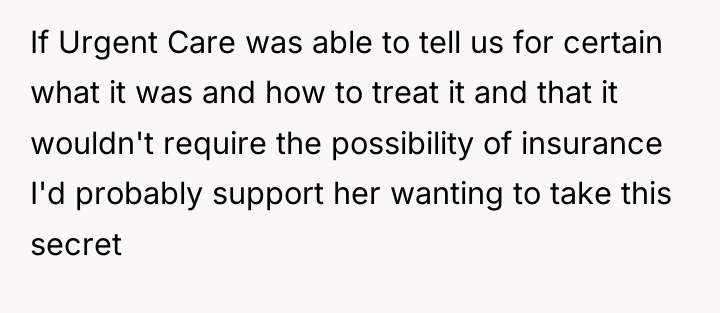 If Urgent Care was able to tell us for certain...