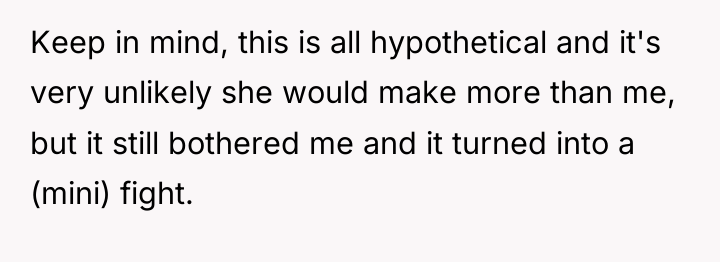 Keep in mind, this is all hypothetical and it's very...