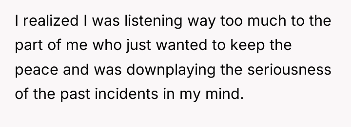 I realized I was listening way too much to the...