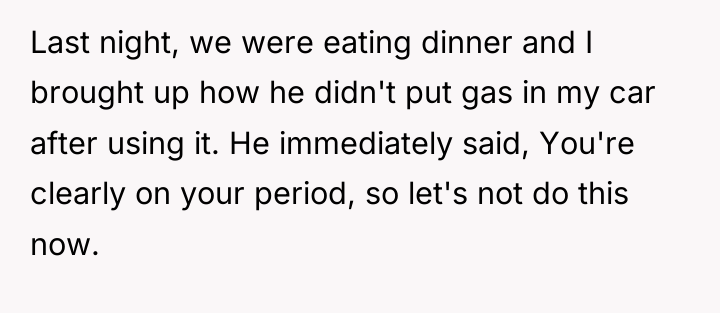 Last night, we were eating dinner and I brought up...