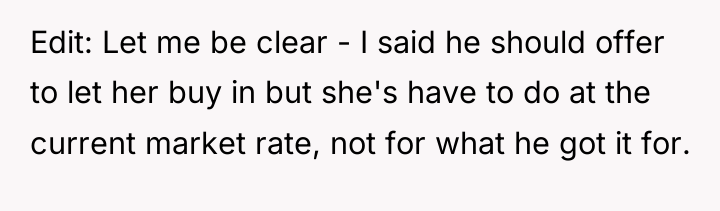 Edit: Let me be clear - I said he should...