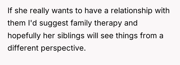 If she really wants to have a relationship with them...