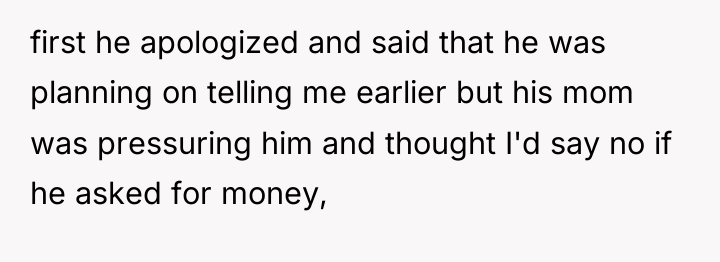 first he apologized and said that he was planning on...