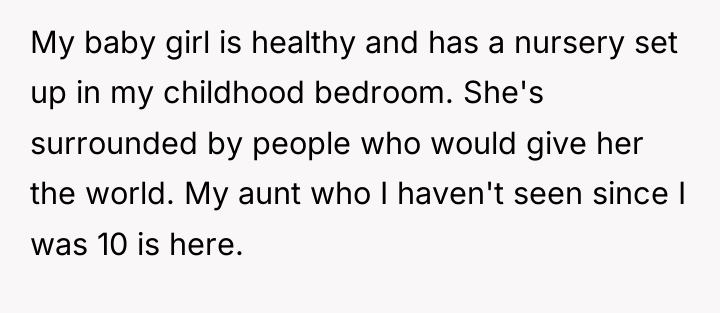 My baby girl is healthy and has a nursery set...
