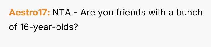 Aestro17 NTA - Are you friends with a bunch of...