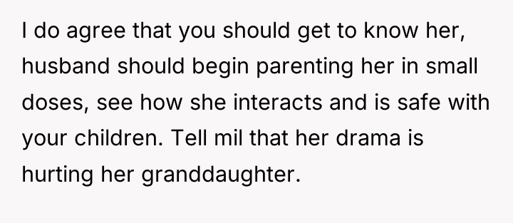 I do agree that you should get to know her,...