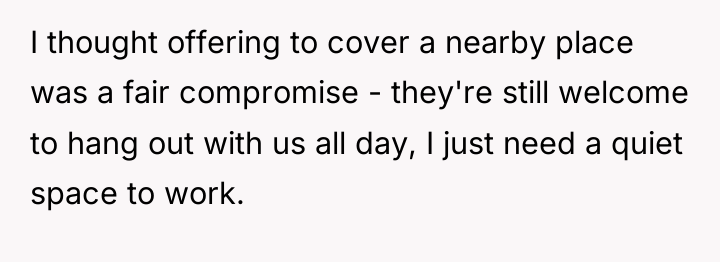 I thought offering to cover a nearby place was a...