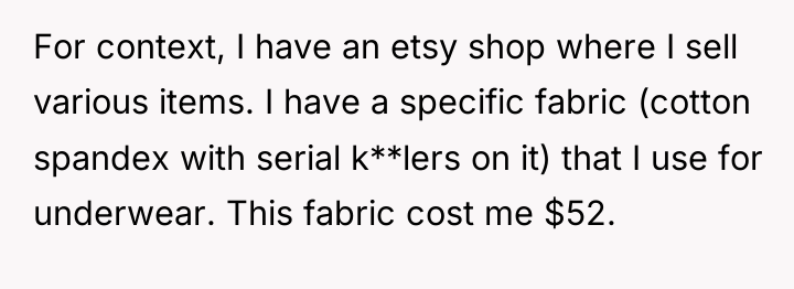 For context, I have an etsy shop where I sell...