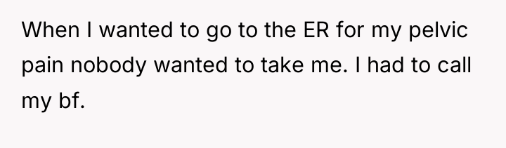 When I wanted to go to the ER for my...