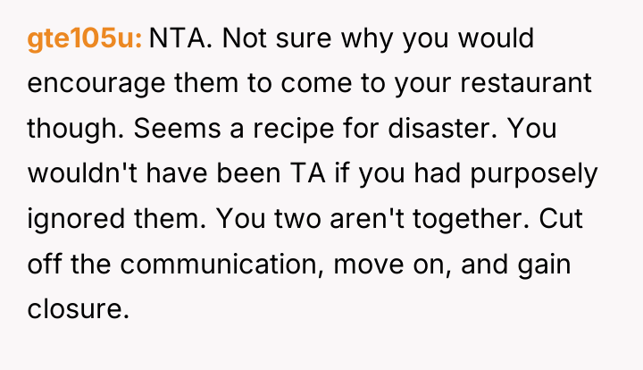 gte105u NTA. Not sure why you would encourage them to...