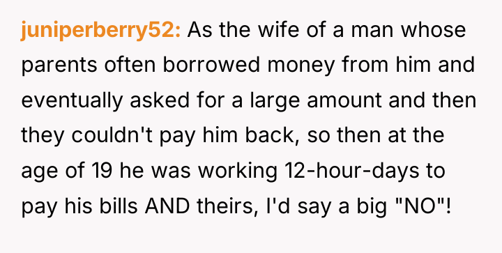 juniperberry52 As the wife of a man whose parents often...