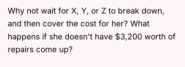 Why not wait for X, Y, or Z to break...