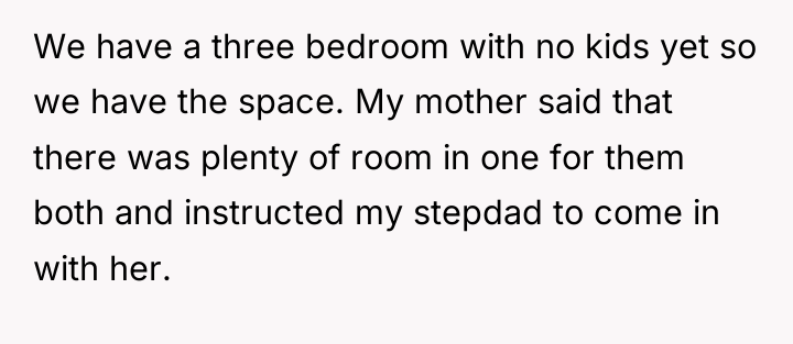 We have a three bedroom with no kids yet so...