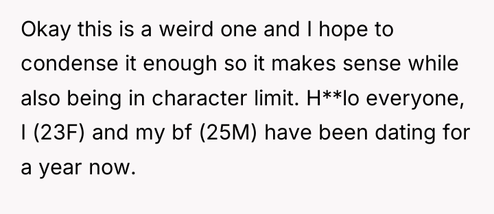Okay this is a weird one and I hope to...