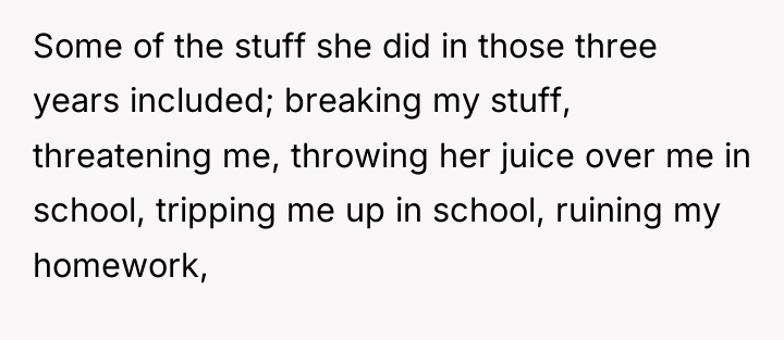 Some of the stuff she did in those three years...