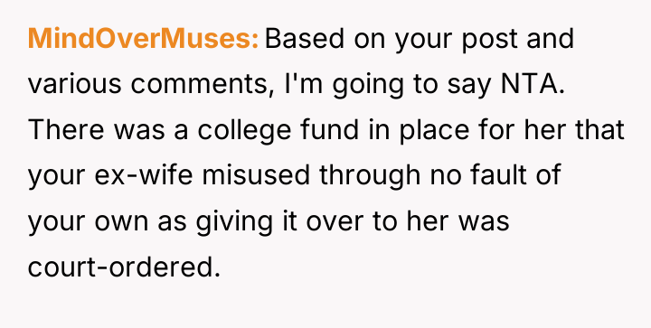 MindOverMuses Based on your post and various comments, I'm going...