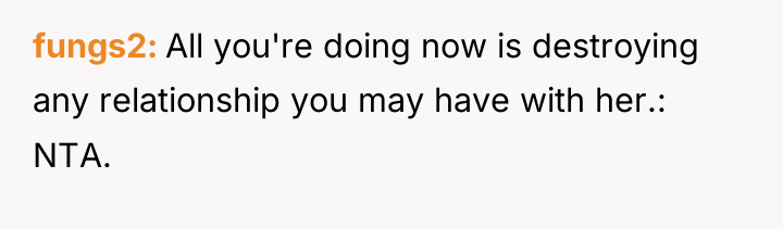 fungs2 All you're doing now is destroying any relationship you...